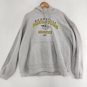 Nashville Predators Hockey Hoodie Sweatshirt Gray Adults XL
